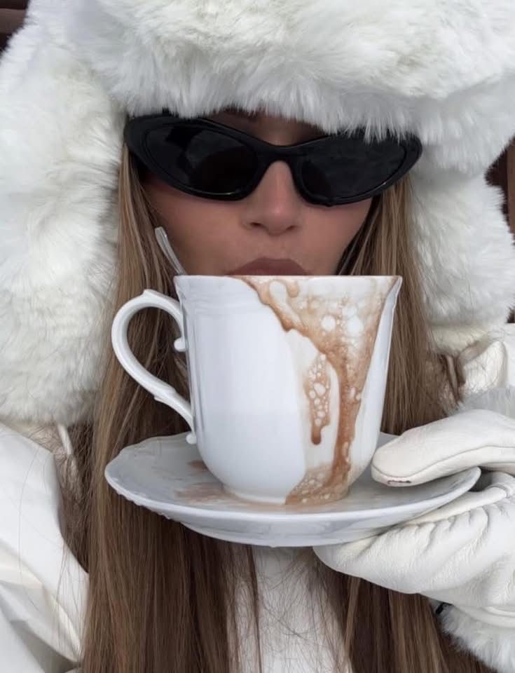 A warm drink on a winter morning